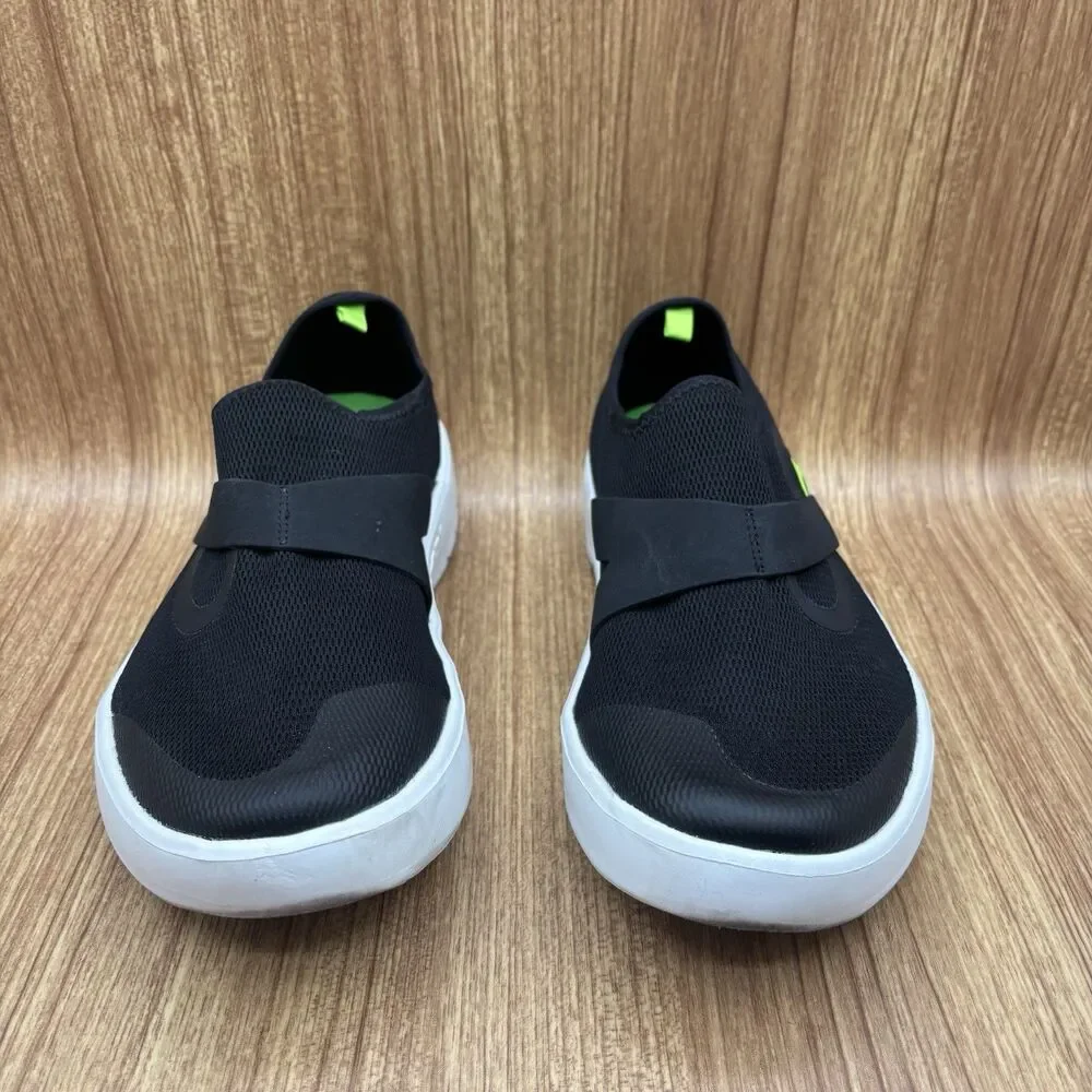 OOFOS OOmgee Mesh Low Mens 8 Black‎ White Recovery Slip On Shoes Q1-2282021-2